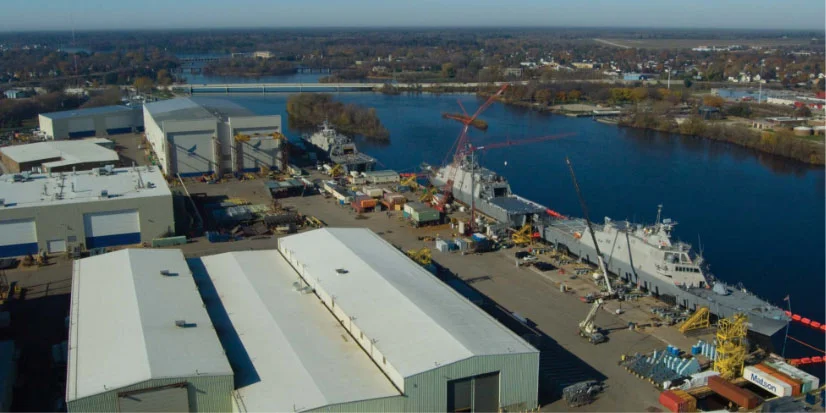 A modern shipbuilding powerhouse, now with 550,000 square feet of manufacturing, warehouse and receiving space.